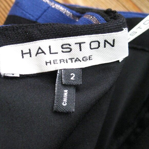 Halston Heritage Strapless Metallic-Stripe Fit & Flare Cocktail Dress - Picture 8 of 10